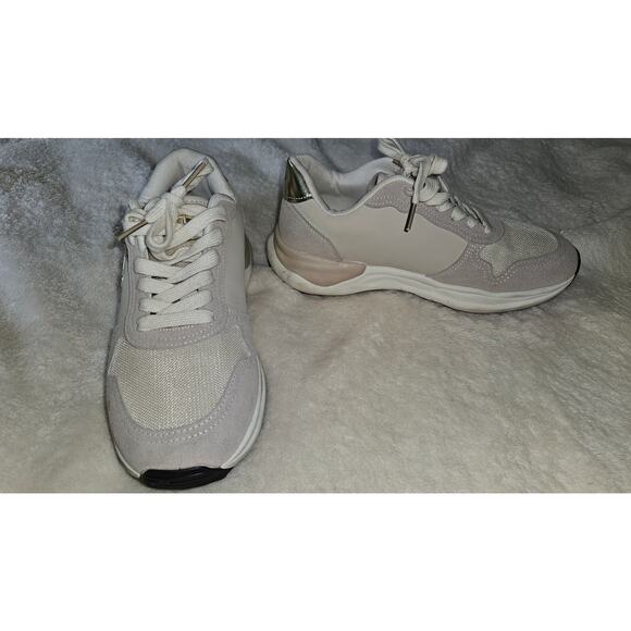 Vintage Havana sneakers Women's Size‎ 8 Beige/Gold Nude Glitter Run Shoes Star - Picture 1 of 8